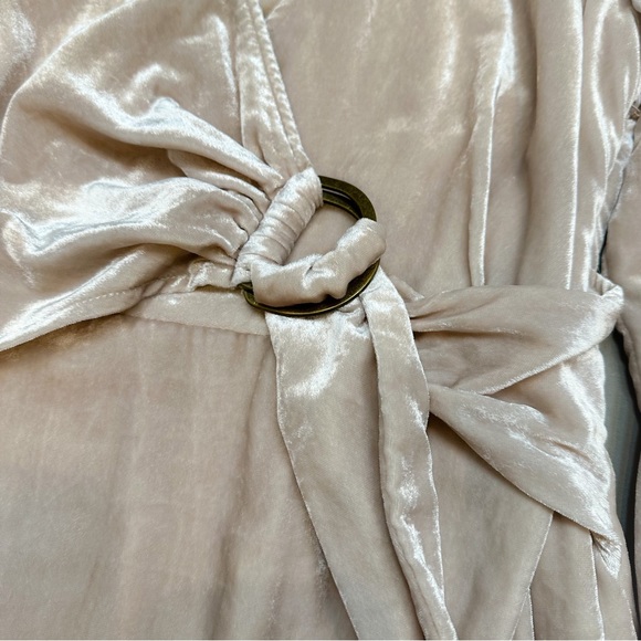 Anthropologie MAEVE crushed velvet champagne dress, 8. - Picture 6 of 8